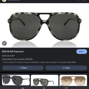 Ray Ban "Bill" (RB 2198) Polarized Polished Grey Havana